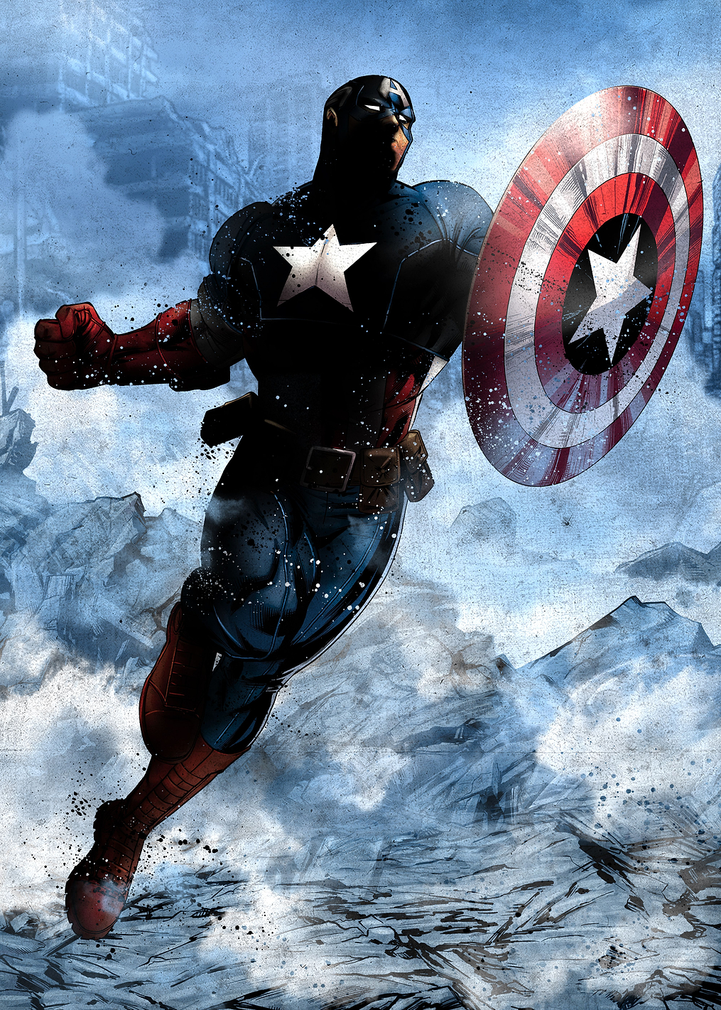 Dark Edition Captain America: постер из коллекции Marvel