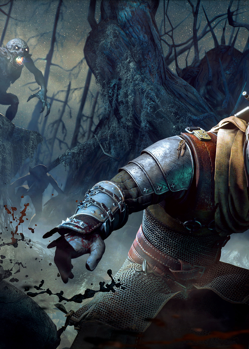 Geralt fighting Foglings: постер из коллекции The Witcher