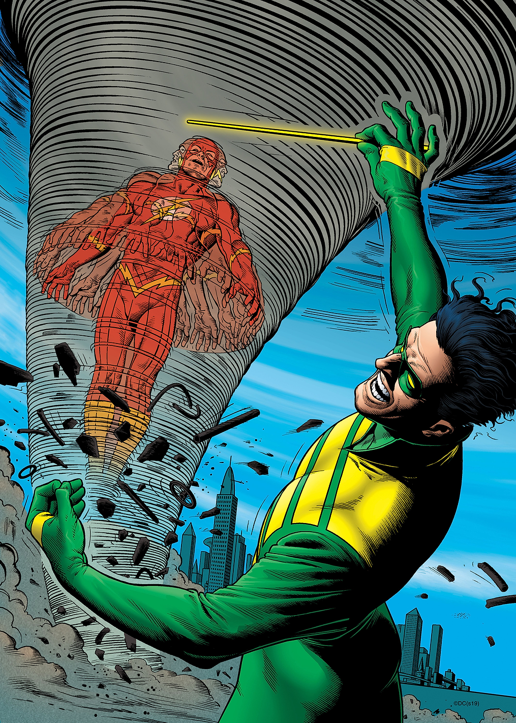 Flash vs Weather Wizard: постер из коллекции DC Comics