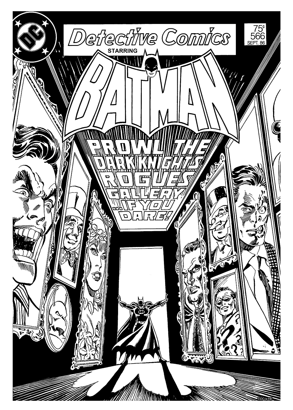 Rogue Gallery Black and White: постер из коллекции DC Comics