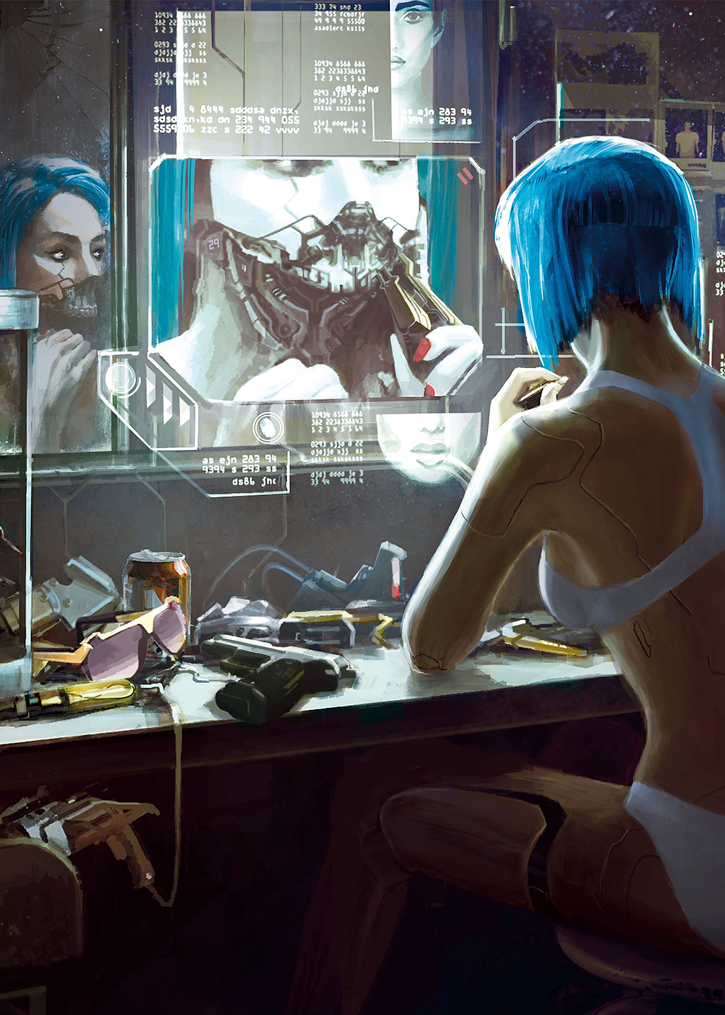 Smoke and mirrors: постер из коллекции Cyberpunk 2077