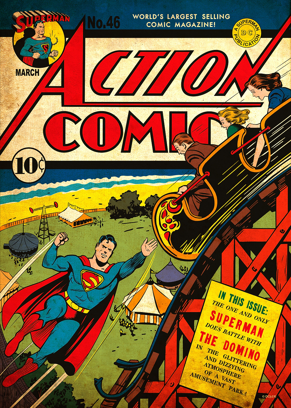 Action Comics Superman 46 by Fred Ray: постер из коллекции DC Comics