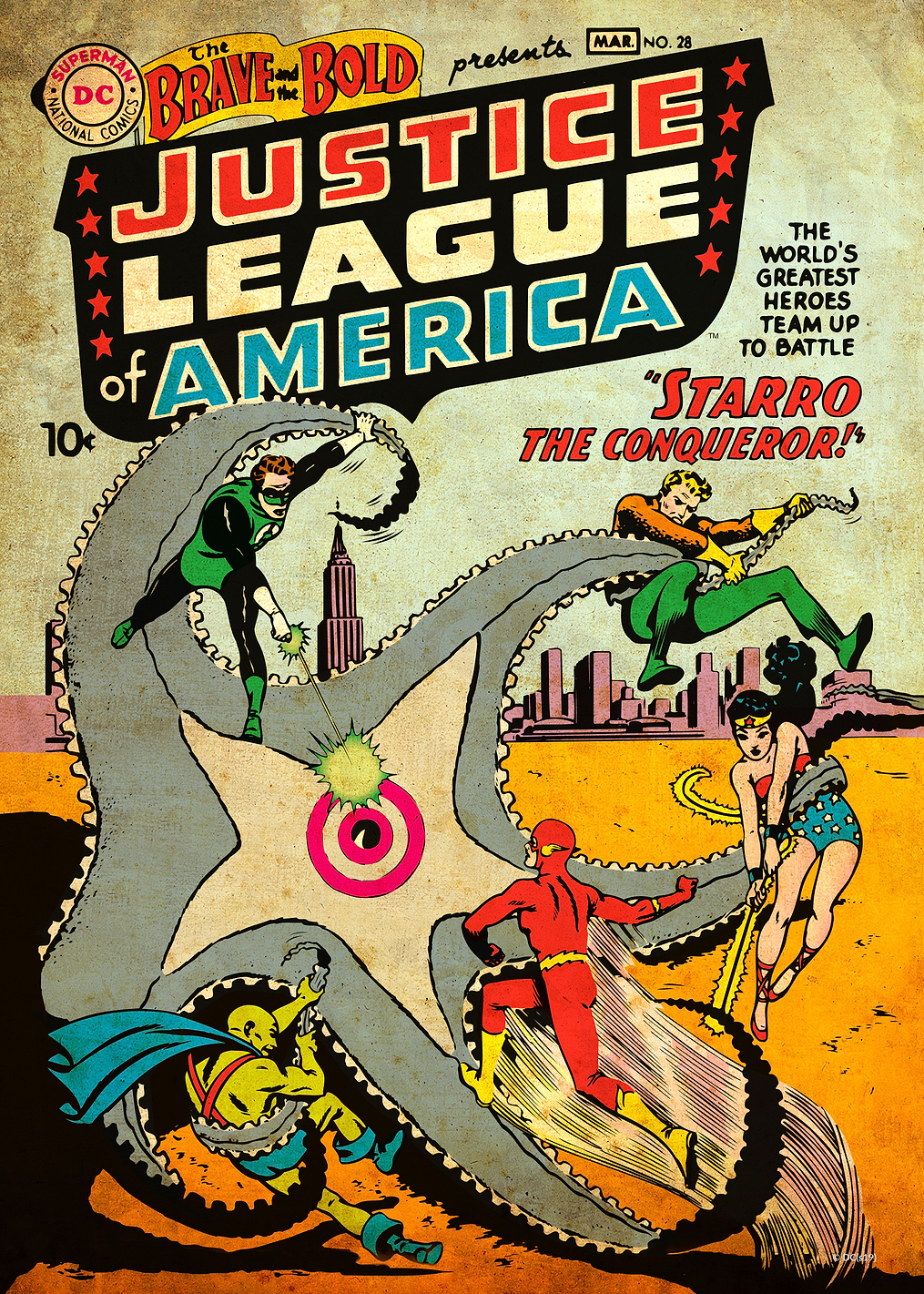 The Brave and the Bold Justice League of America 28 by Mike Sekowsky and Murphy Anderson and Jack Adler: постер из коллекции DC Comics