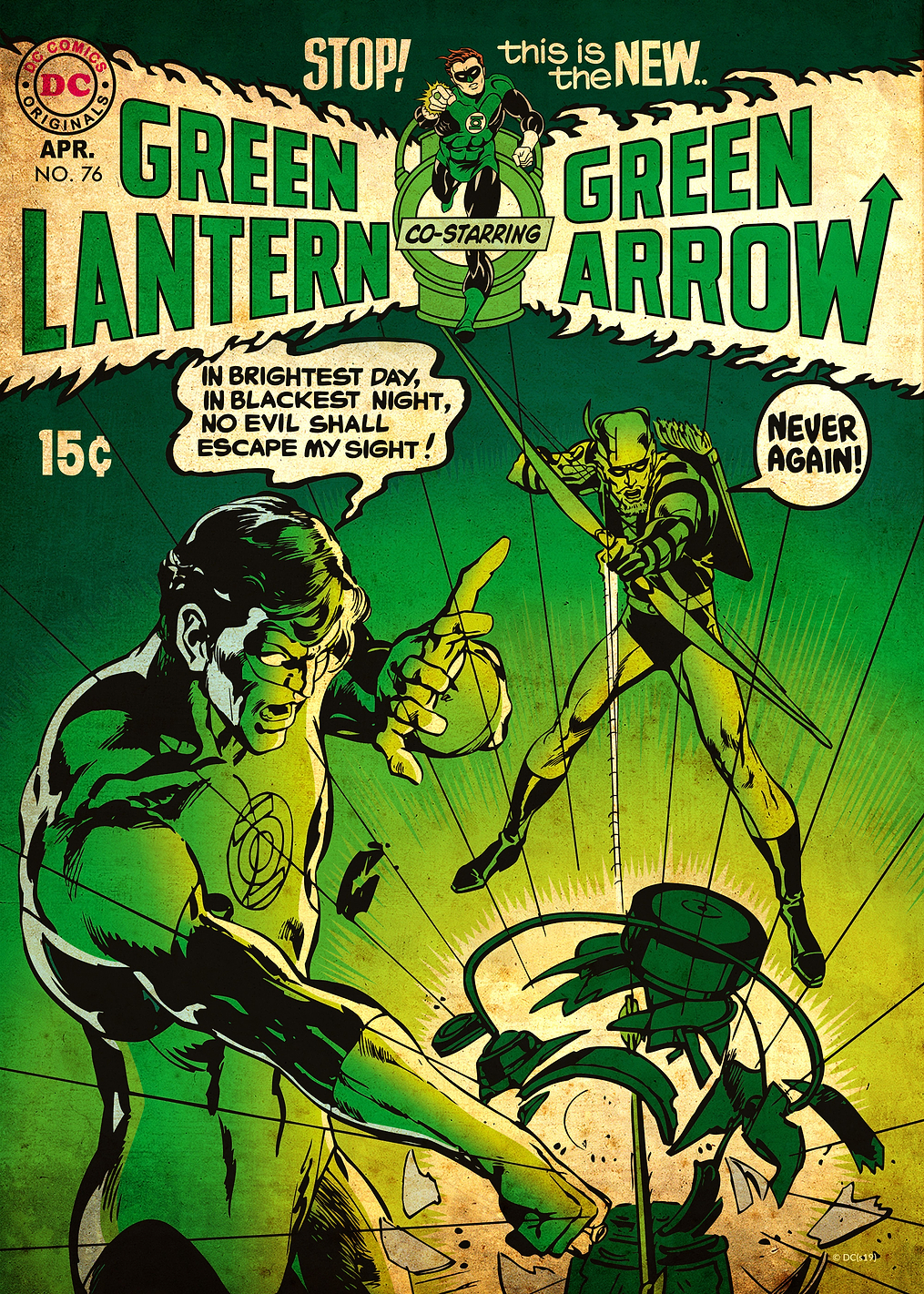 Green Lantern and Green Arrow 76 by Neal Adams and Jack Adler: постер из коллекции DC Comics