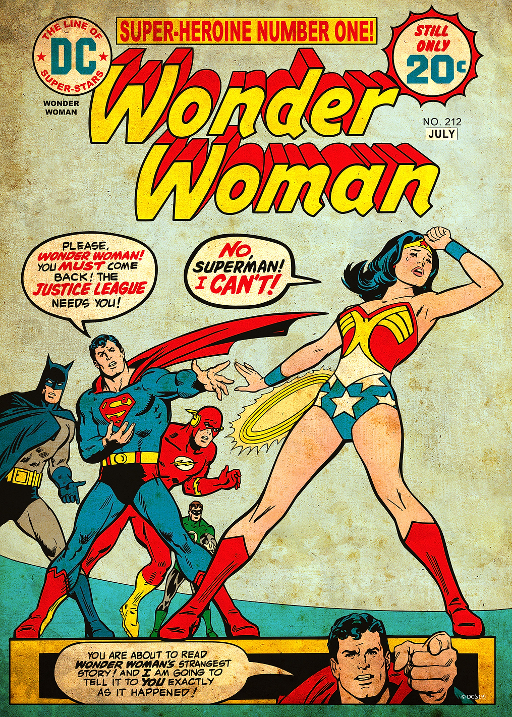 Wonder Woman 212 by Bob Oksner: постер из коллекции DC Comics
