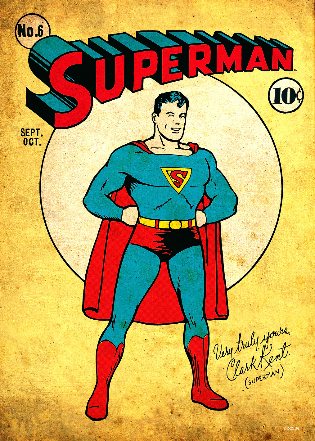 Superman 6 by Joe Shuster and Paul Cassidy: постер из коллекции DC Comics