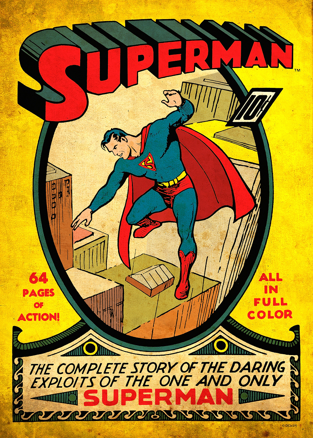 Superman 1 by Joe Shuster: постер из коллекции DC Comics