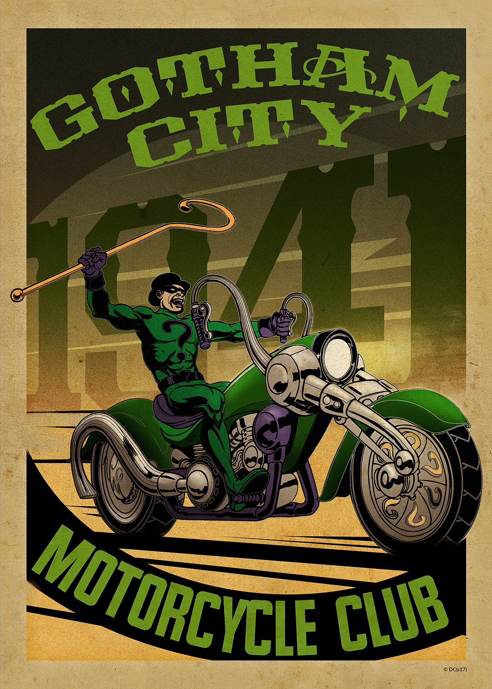 Riddler Rider: постер из коллекции DC Comics
