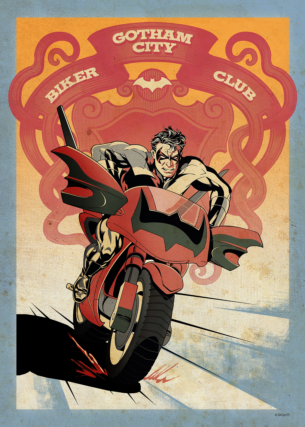 Nightwing Bike: постер из коллекции DC Comics
