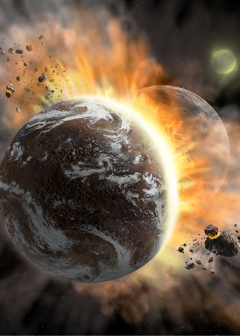Rocky exoplanets collision: постер из коллекции Inspired by NASA