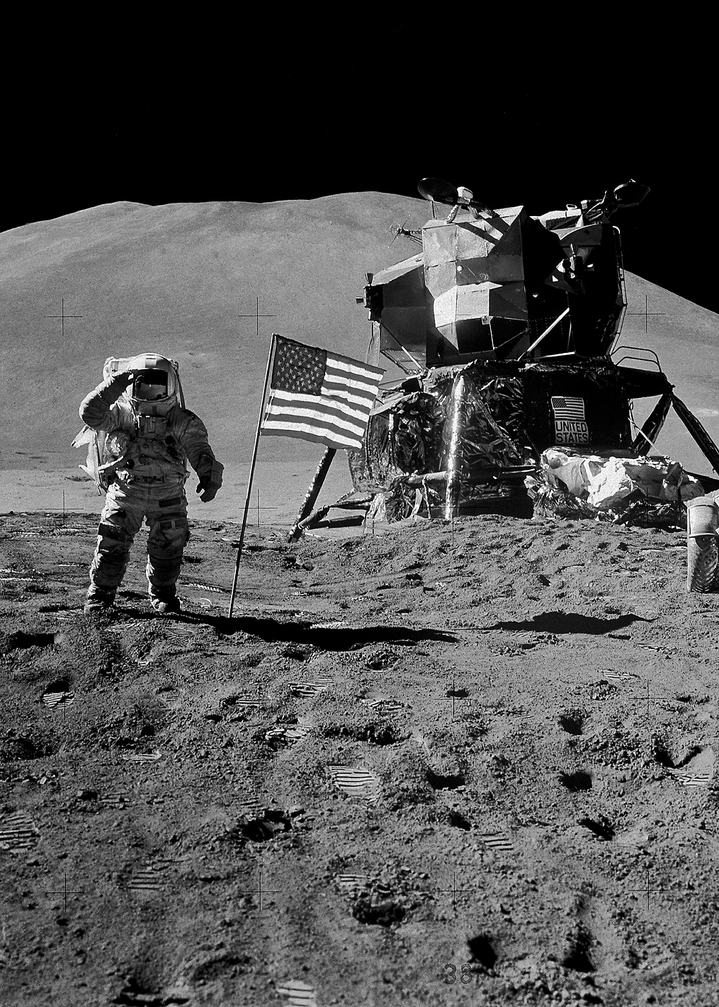on the Moon BW: постер из коллекции Inspired by NASA