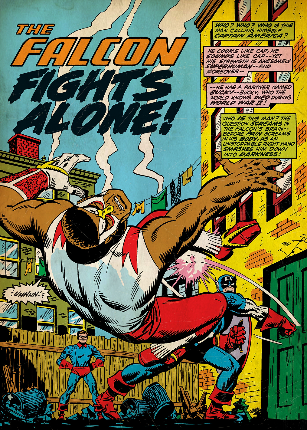 Falcon fights alone: постер из коллекции Marvel