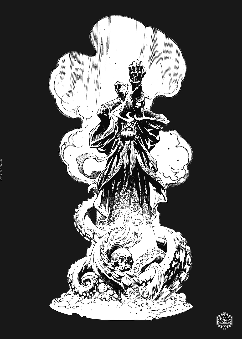 Black N White Warlock: постер из коллекции Dungeons And Dragons