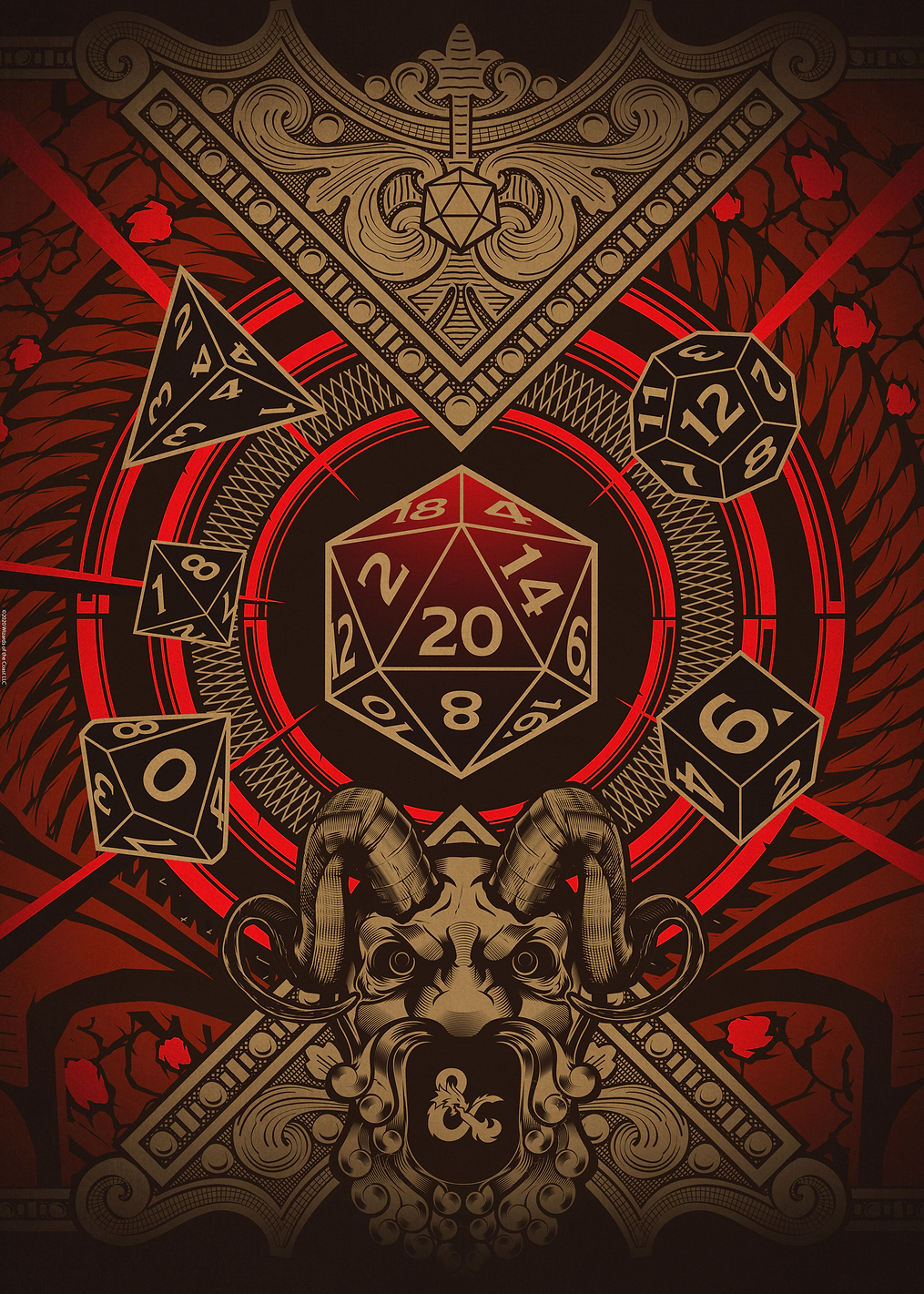 Dice Set Red: постер из коллекции Dungeons And Dragons