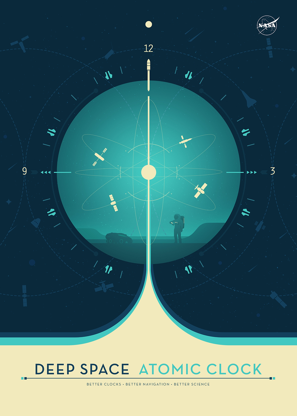 Atomic Clock Blue: постер из коллекции Inspired by NASA