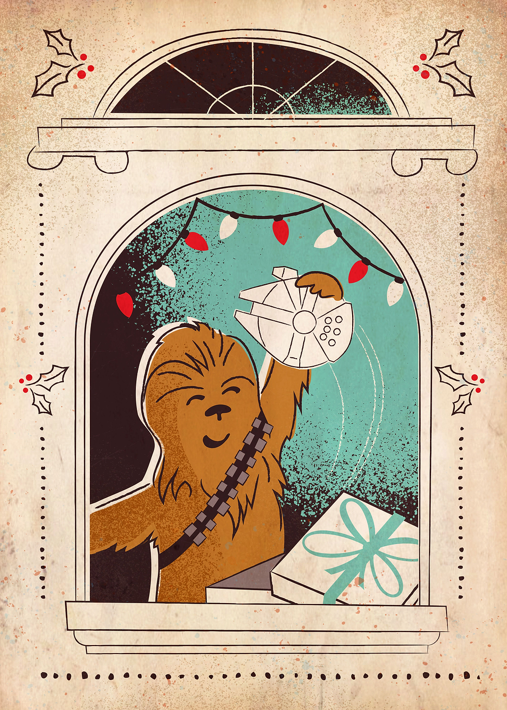Xmas Wookiee: постер из коллекции Star Wars
