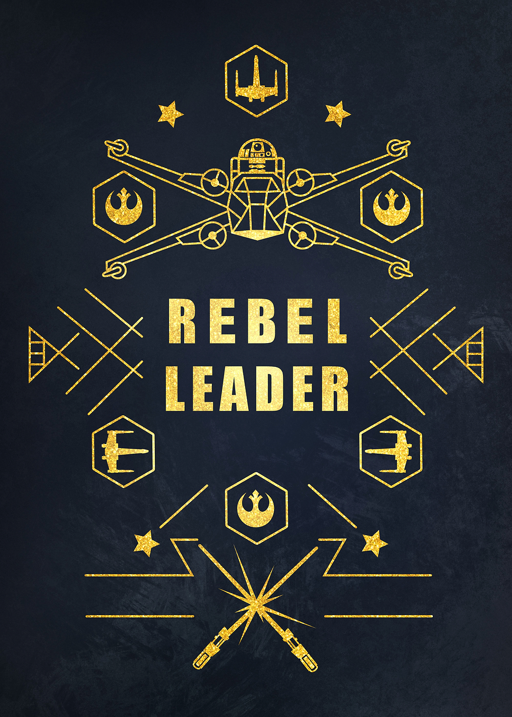 Rebel Leader Black: постер из коллекции Star Wars