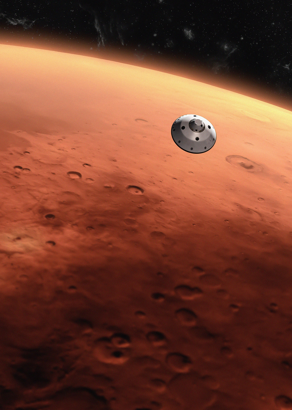 Curiosity Approaching Mars: постер из коллекции Inspired by NASA