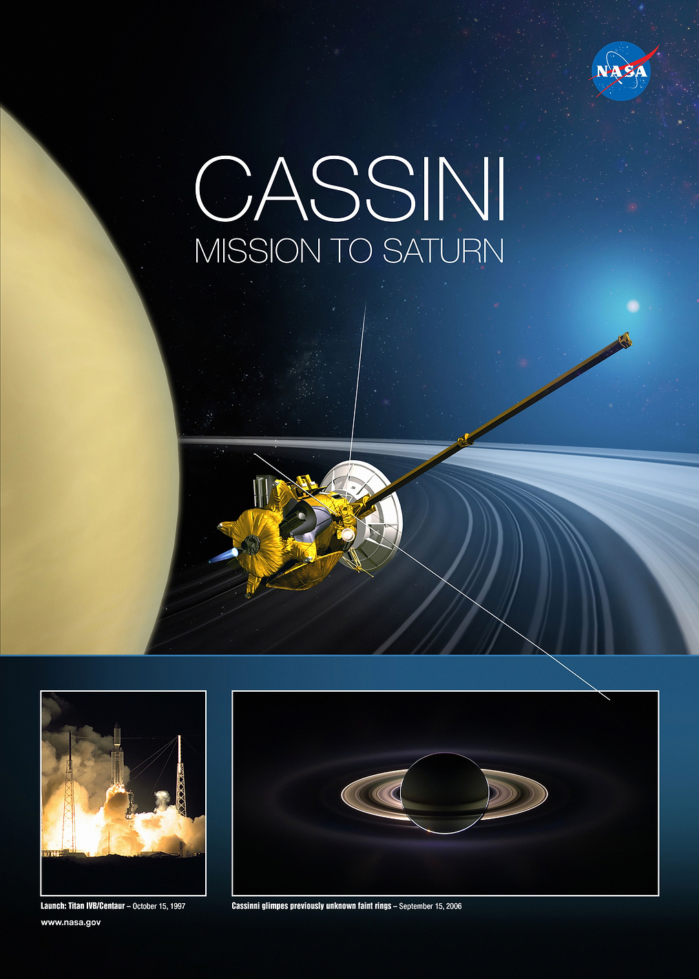 Cassini Mission To Saturn: постер из коллекции Inspired by NASA