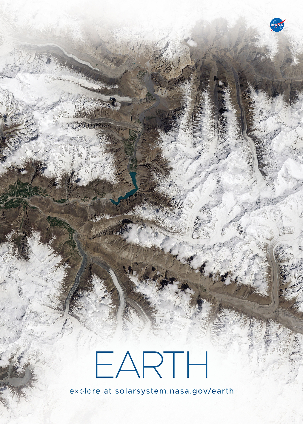 Glaciers and Rivers: постер из коллекции Inspired by NASA