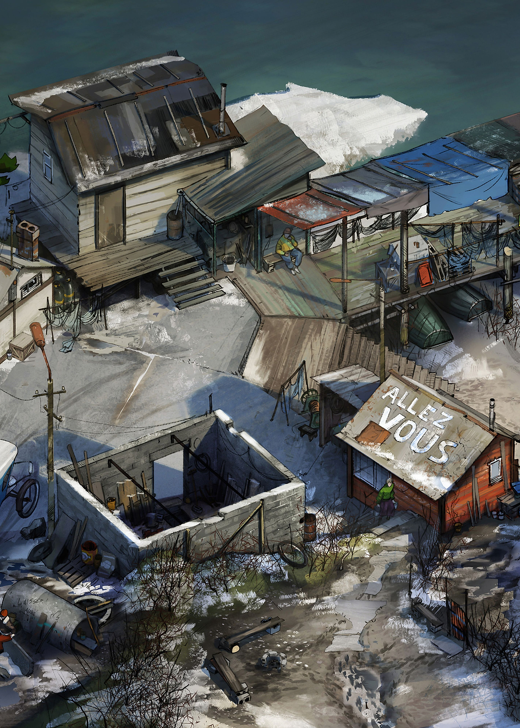 Life at the Fishing Villag: постер из коллекции Disco Elysium