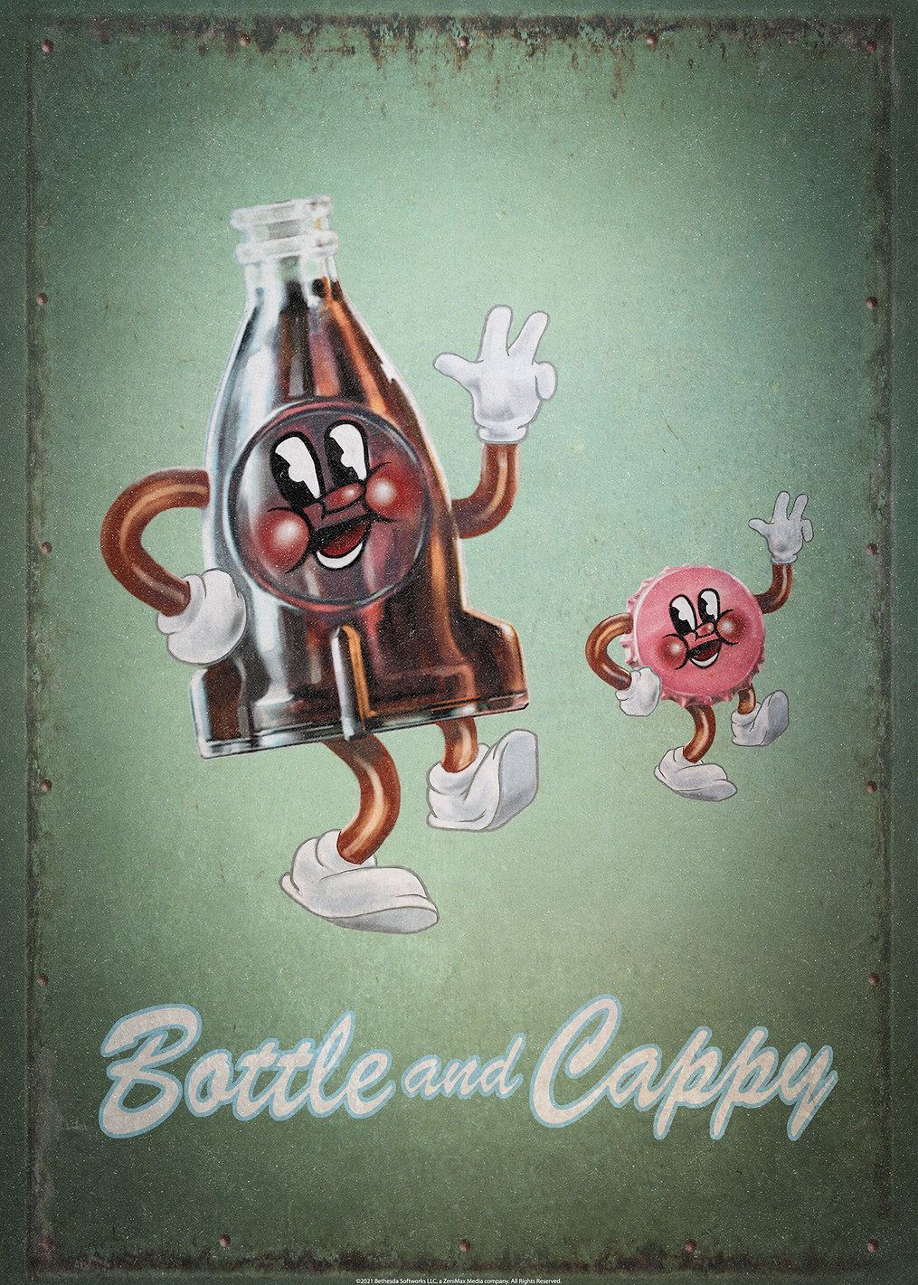 Bottle and Cappy: постер из коллекции Fallout