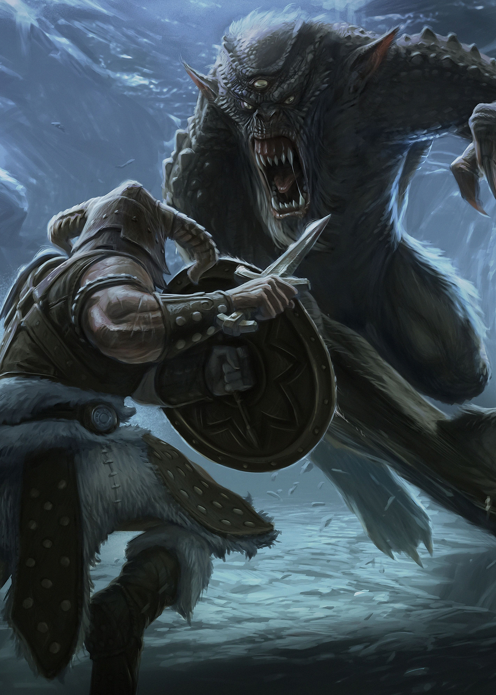 Troll Fight: постер из коллекции The Elder Scrolls