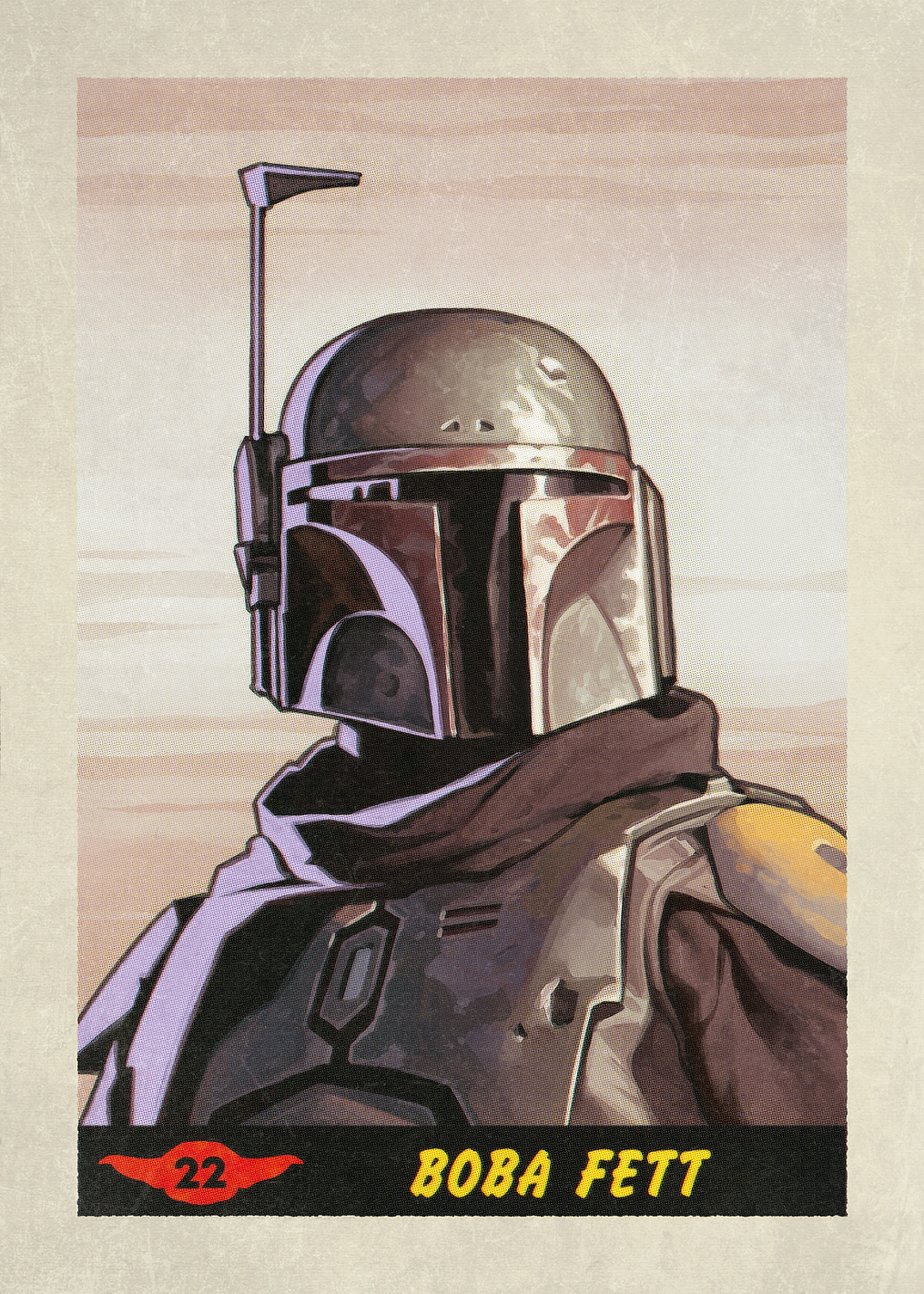 Boba Fett Mandalorian Card: постер из коллекции Star Wars