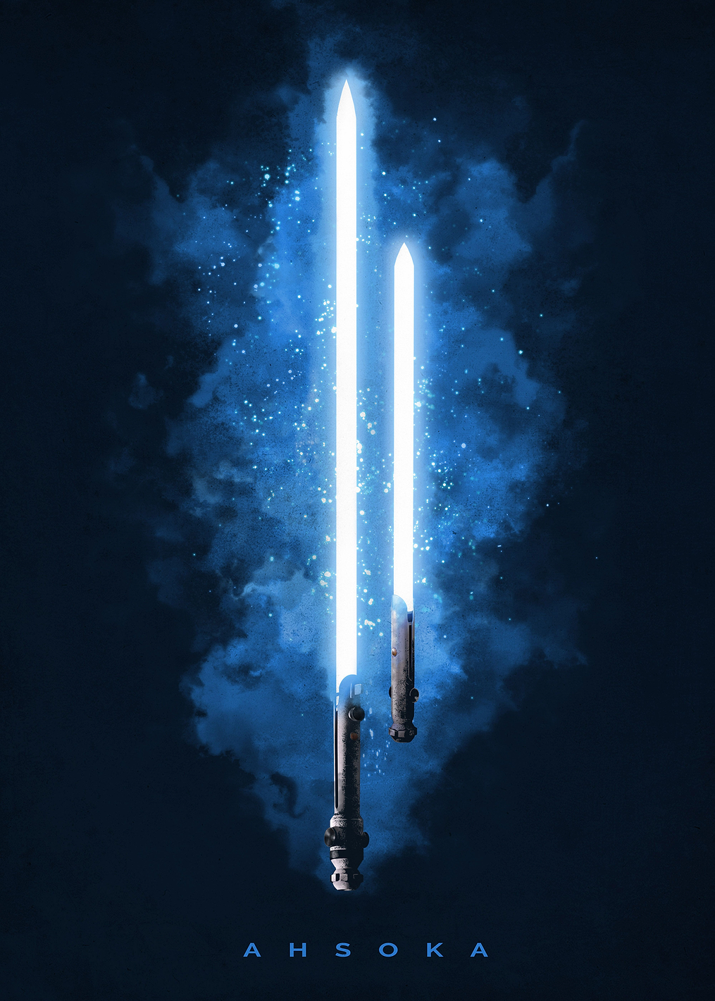 Ahsoka Lightsaber: постер из коллекции Star Wars