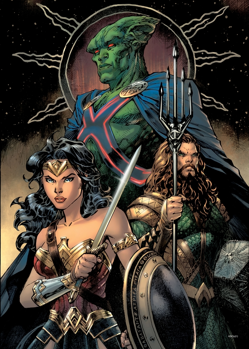 Wonder Woman and Aquaman: постер из коллекции DC Comics