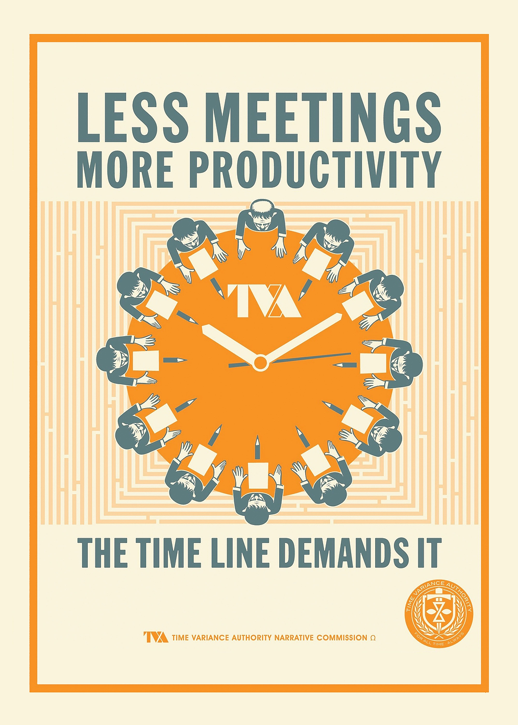 Less Meetings More Productivity: постер из коллекции Marvel