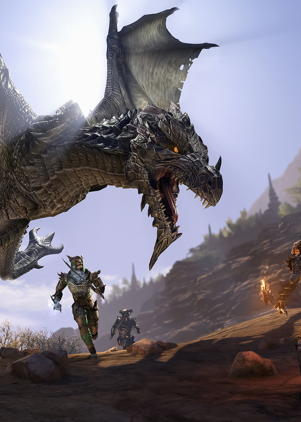 Dragon Combat: постер из коллекции The Elder Scrolls