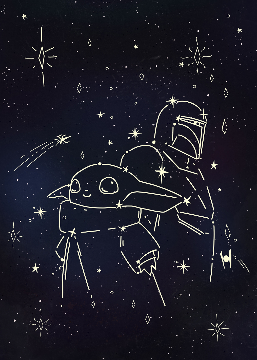 Mandalorian And Grogu Constellation: постер из коллекции Star Wars