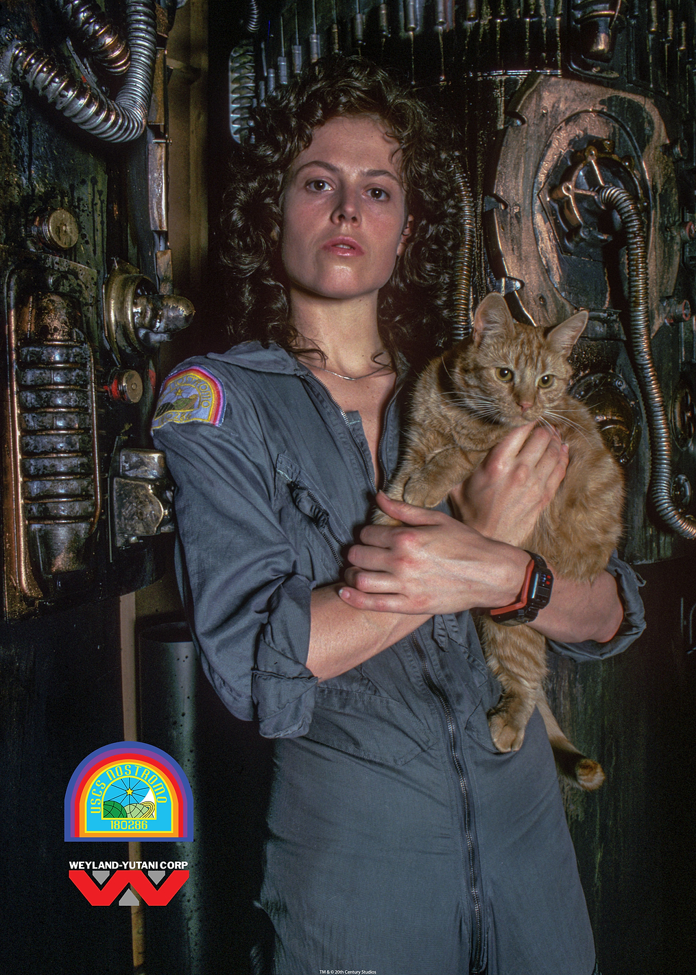 Ellen Ripley With A Cat Alien: постер из коллекции Alien
