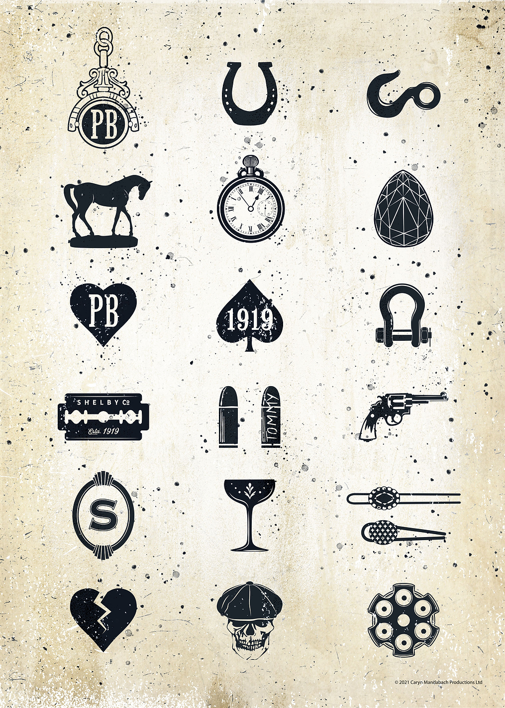 Peaky Blinders Symbols: постер из коллекции Peaky Blinders