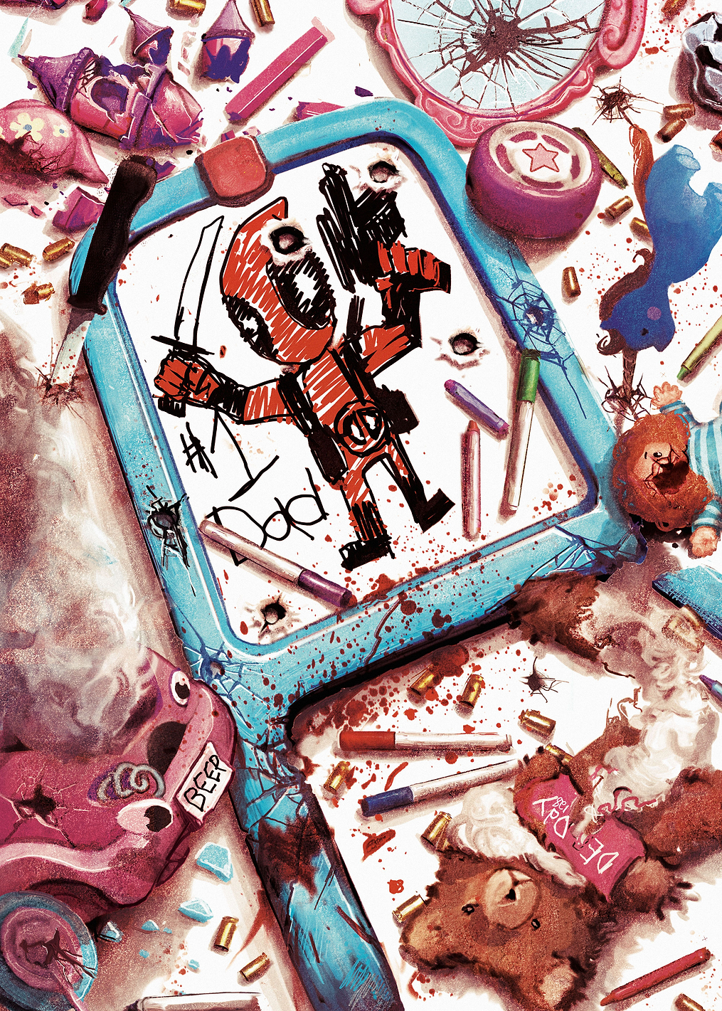 #1 Dad Deadpool: постер из коллекции Marvel