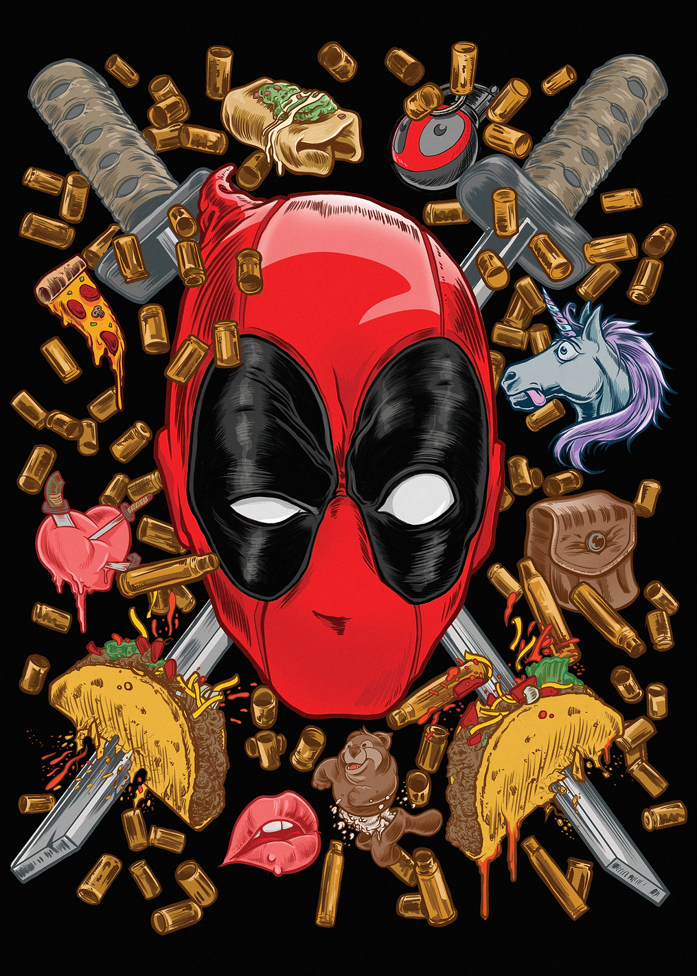 Deadpool Face Close-Up: постер из коллекции Marvel
