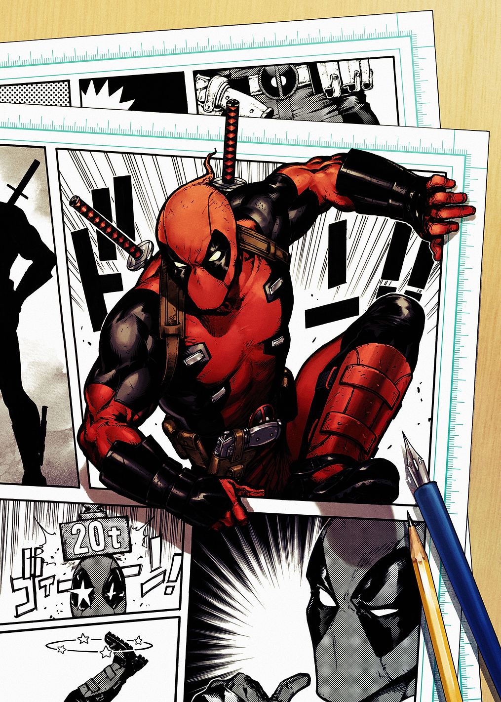 Deadpool Comic Style: постер из коллекции Marvel