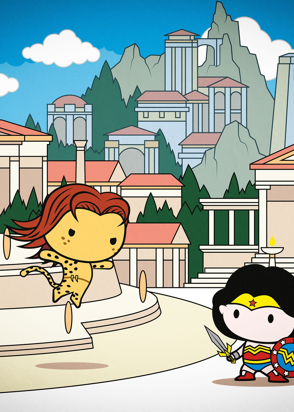 Wonder Woman and Cheetah: постер из коллекции DC Comics