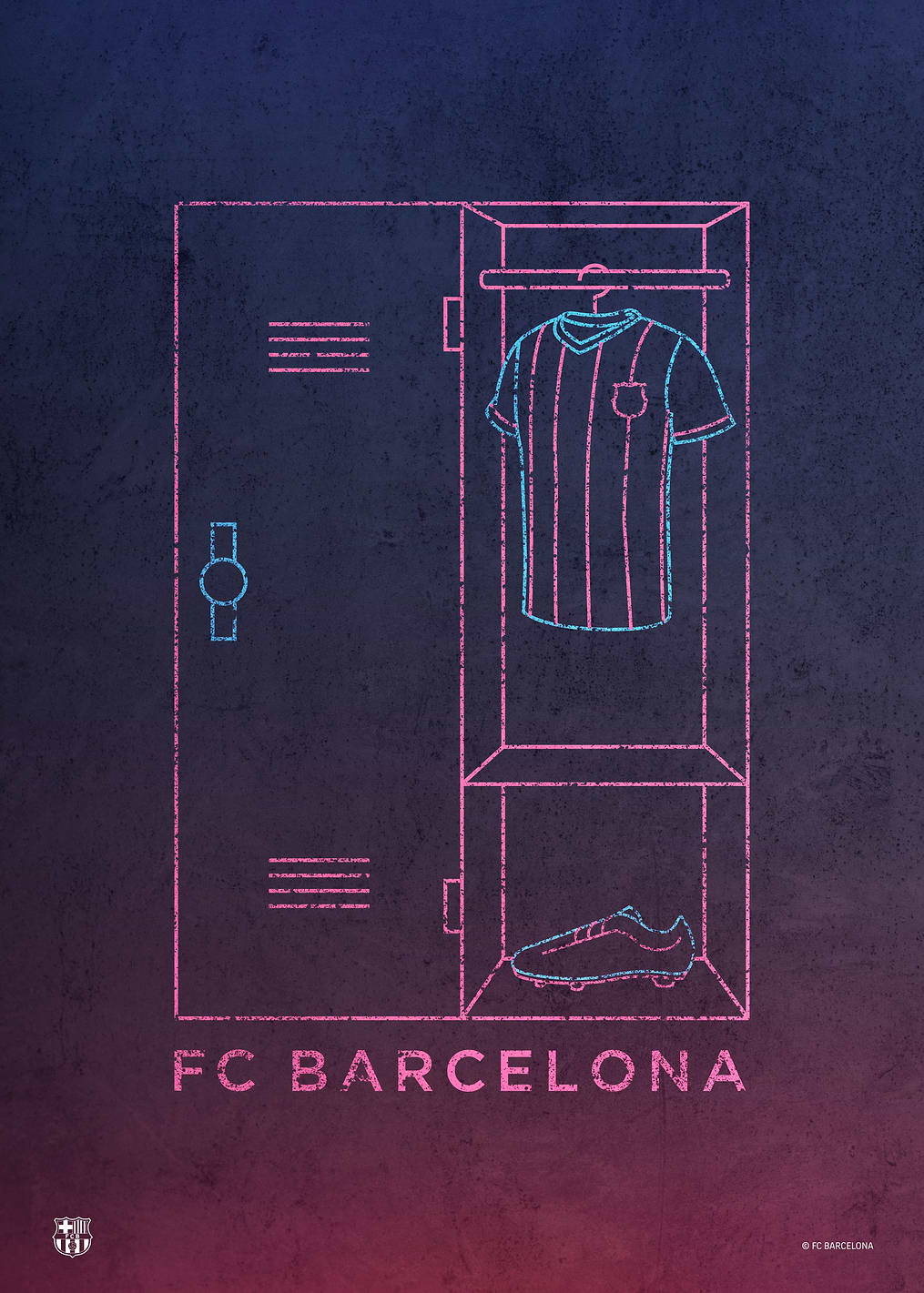 Barca Locker Dark Neon: постер из коллекции Barça