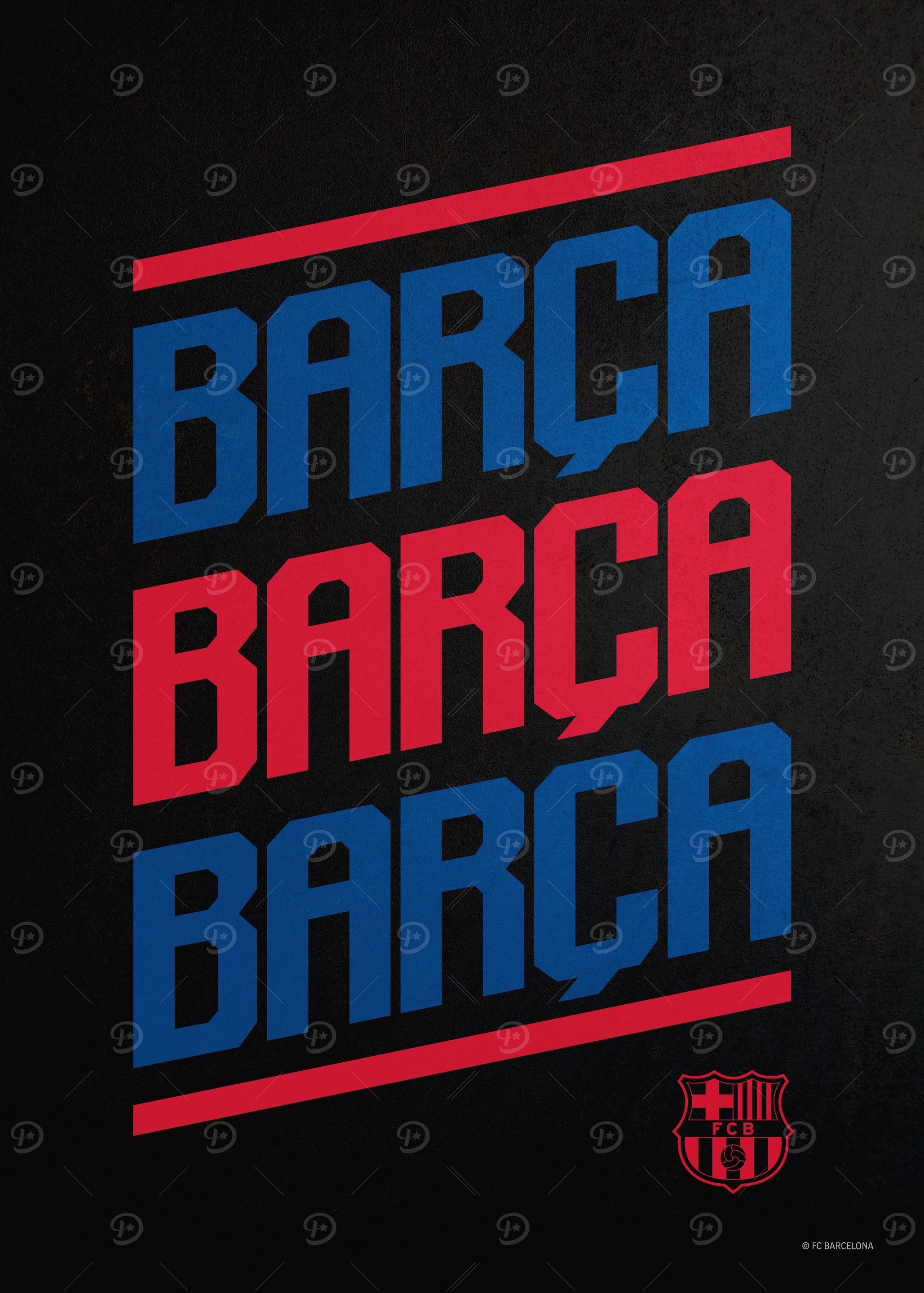 Barca blue red: постер из коллекции Barça