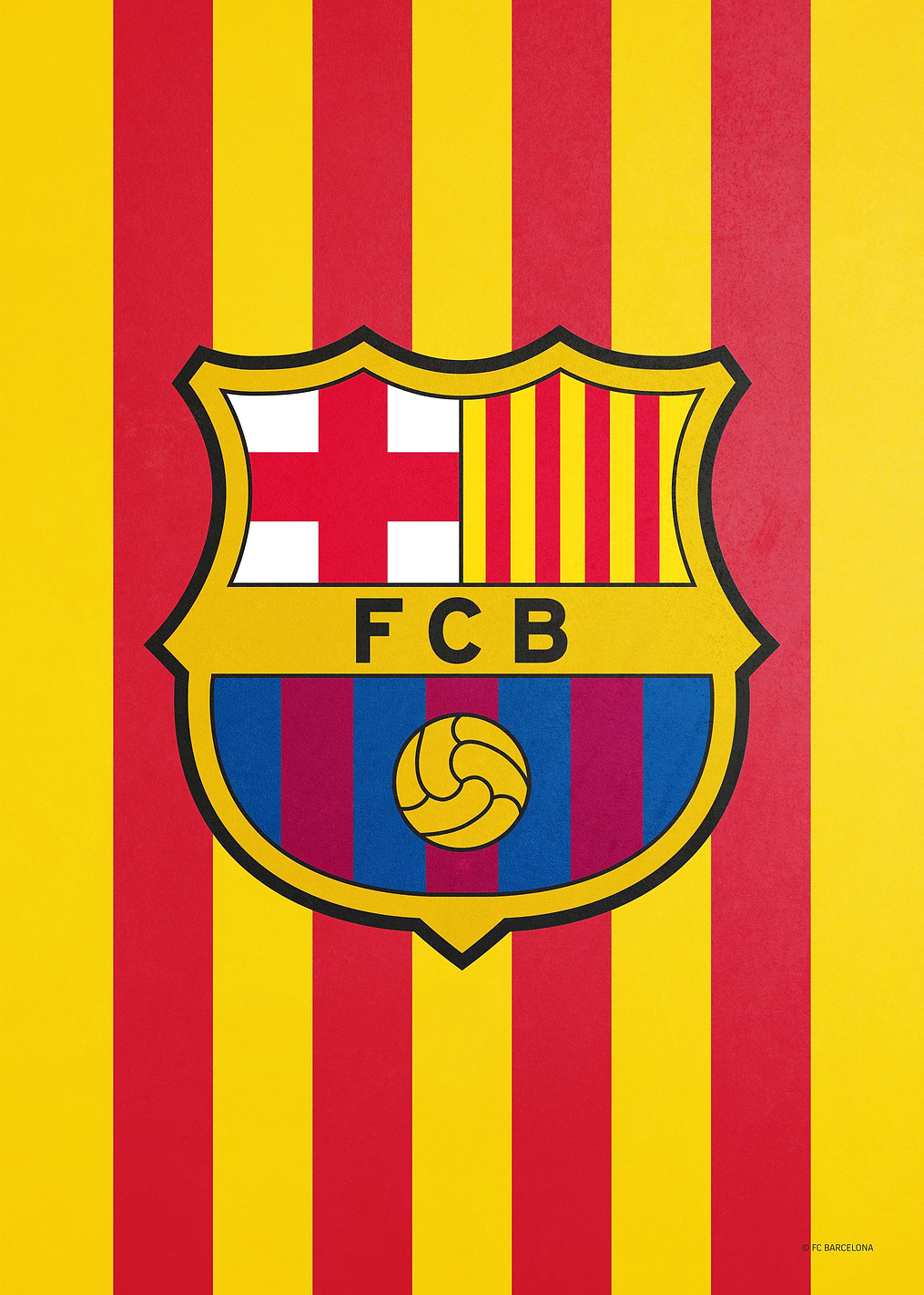 Crest yellow stripes: постер из коллекции Barça