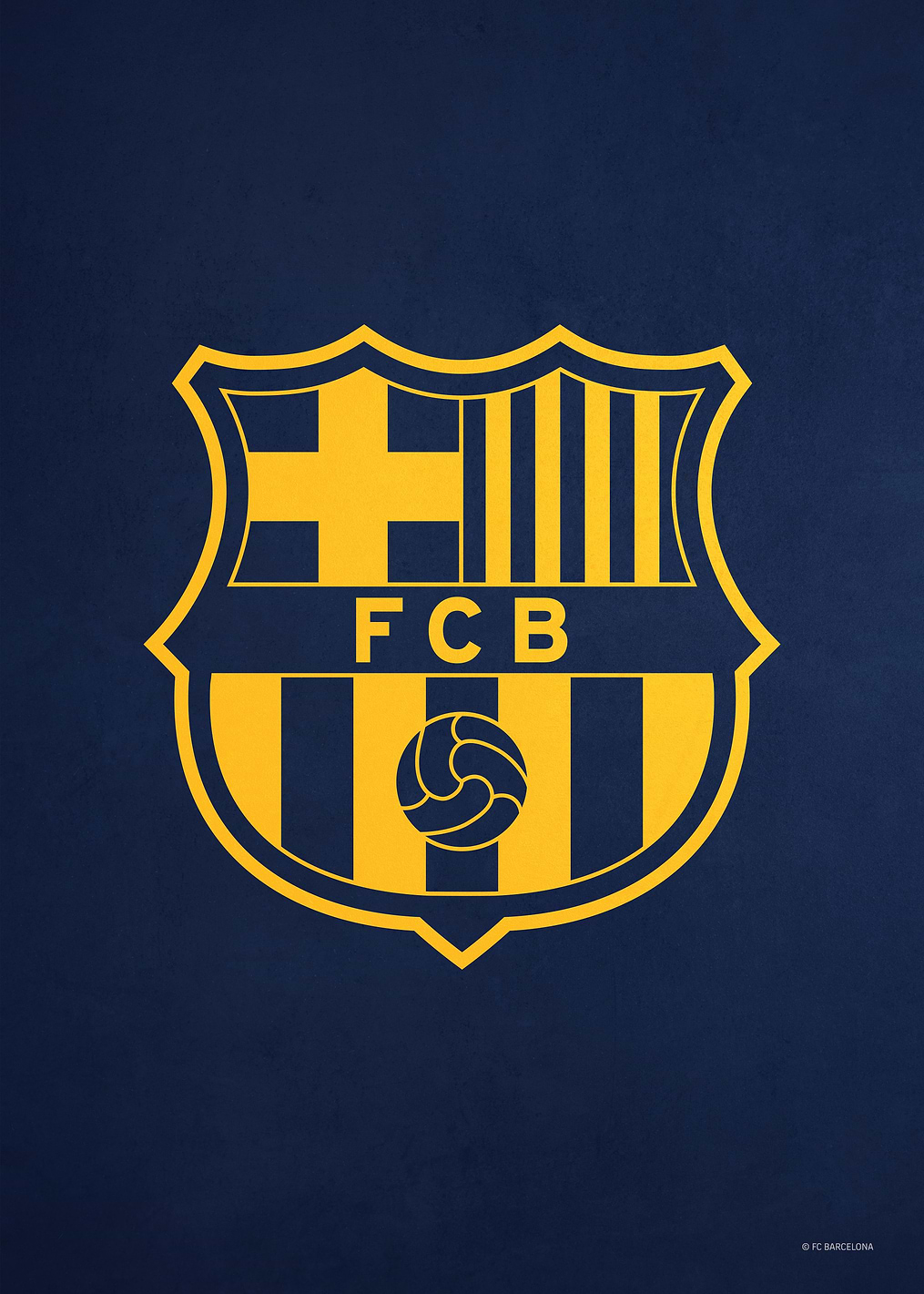 Crest yellow navy: постер из коллекции Barça