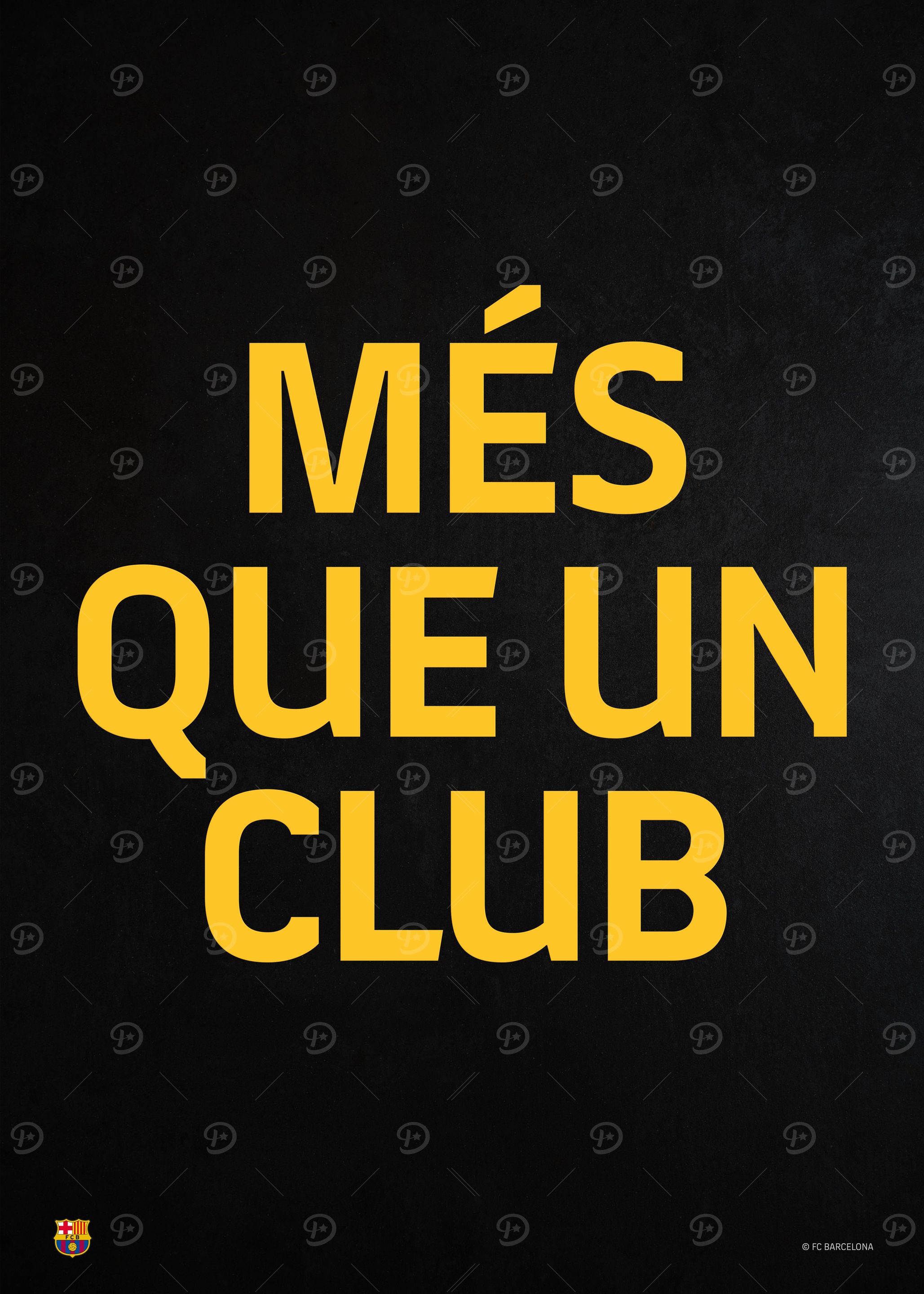 Mes Que Un Club black: постер из коллекции Barça