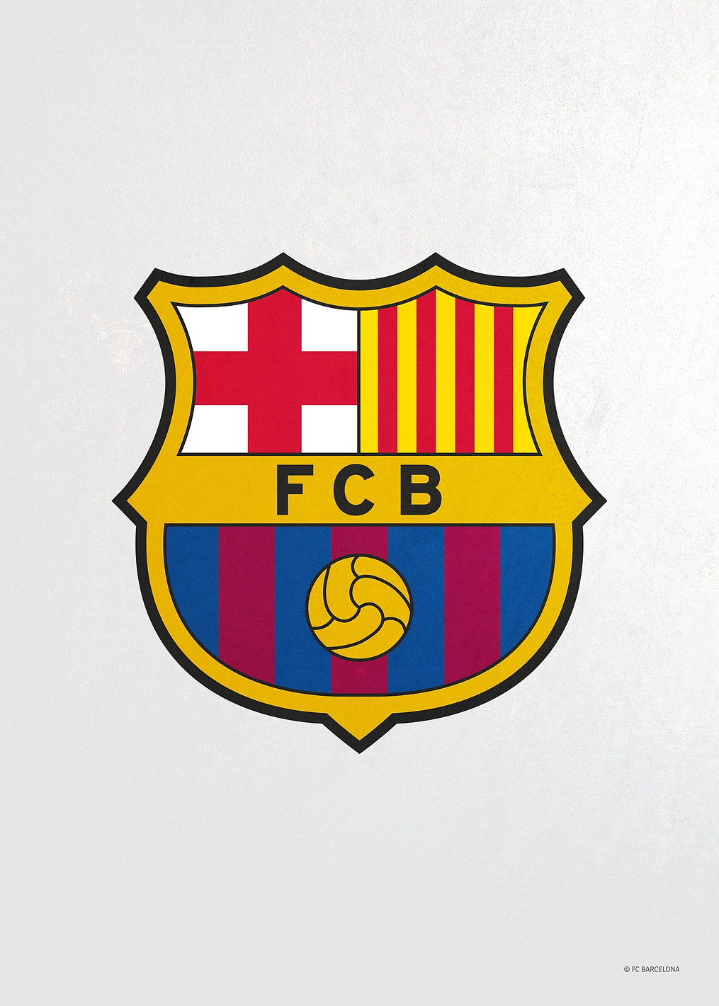 Crest white: постер из коллекции Barça