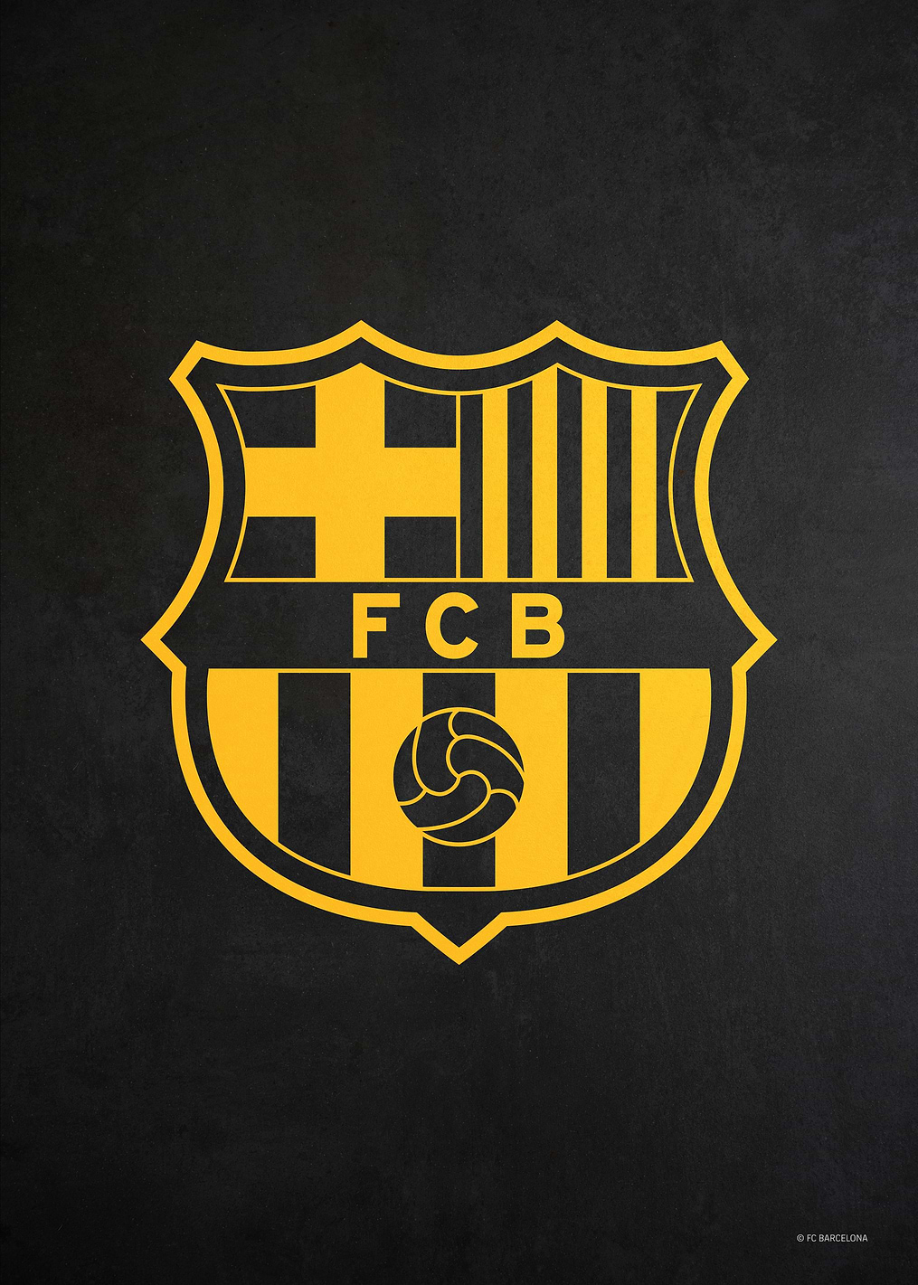 Crest yellow black: постер из коллекции Barça