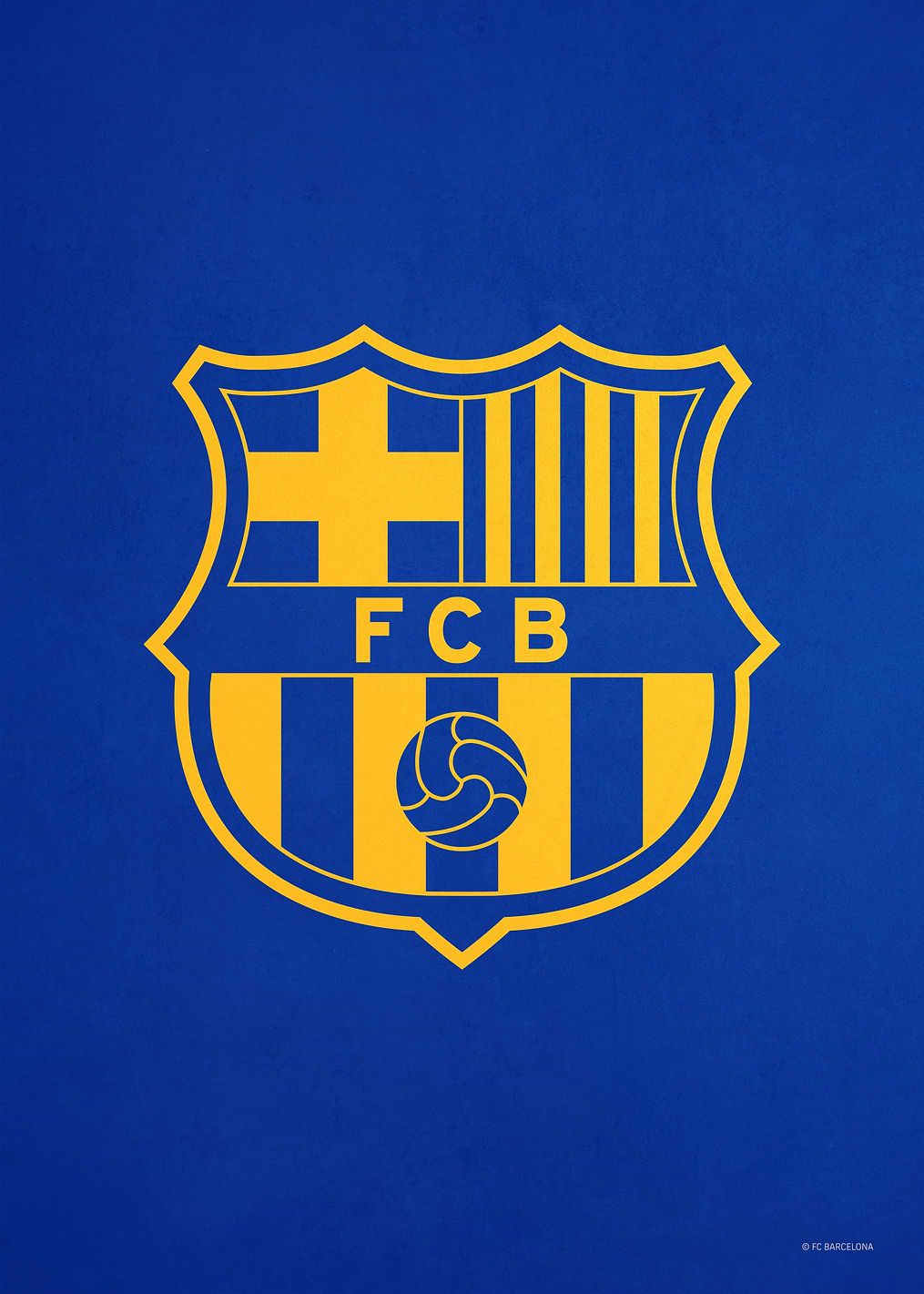 Crest yellow blue: постер из коллекции Barça