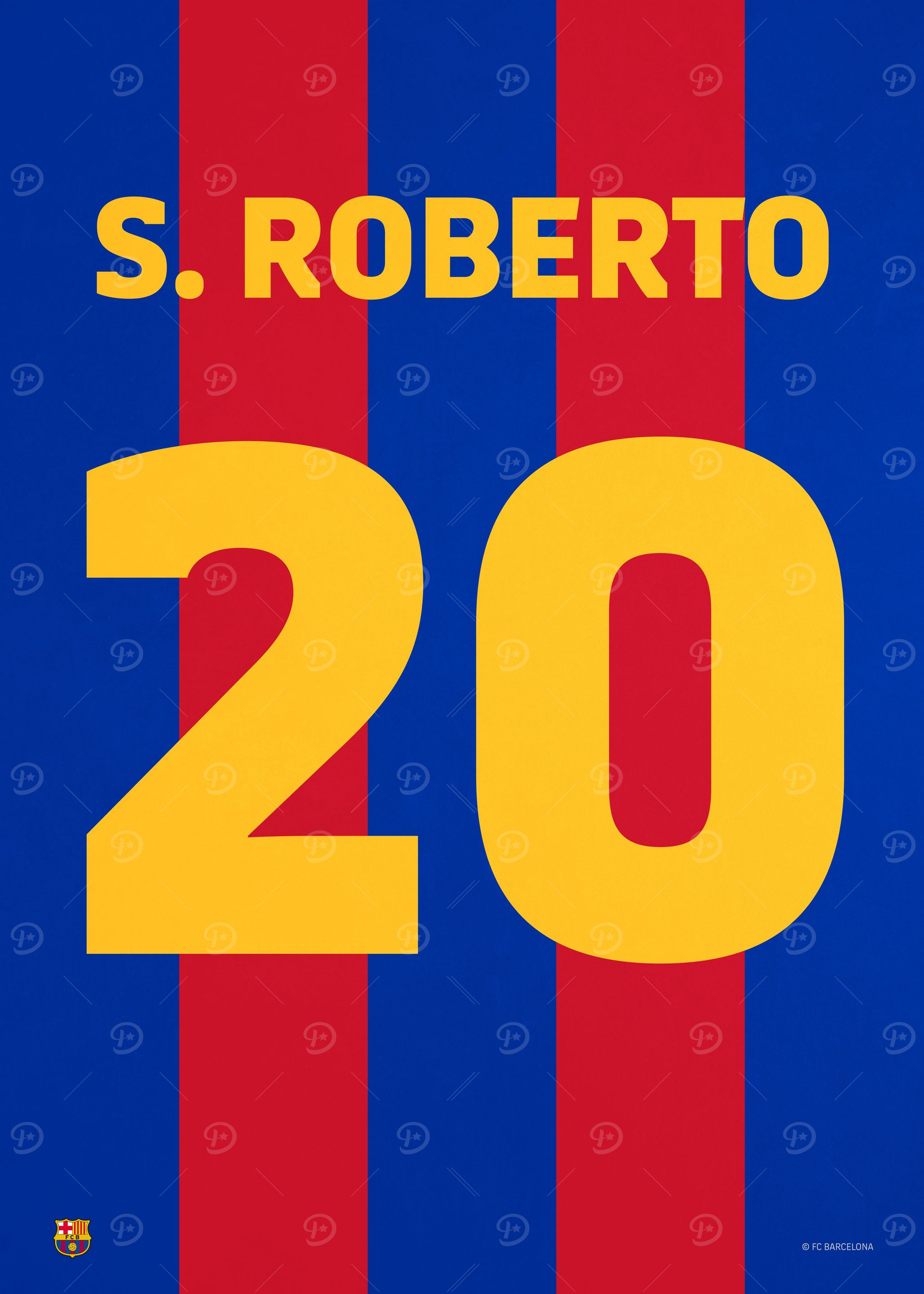 Sergi Roberto 20 Jersey: постер из коллекции Barça