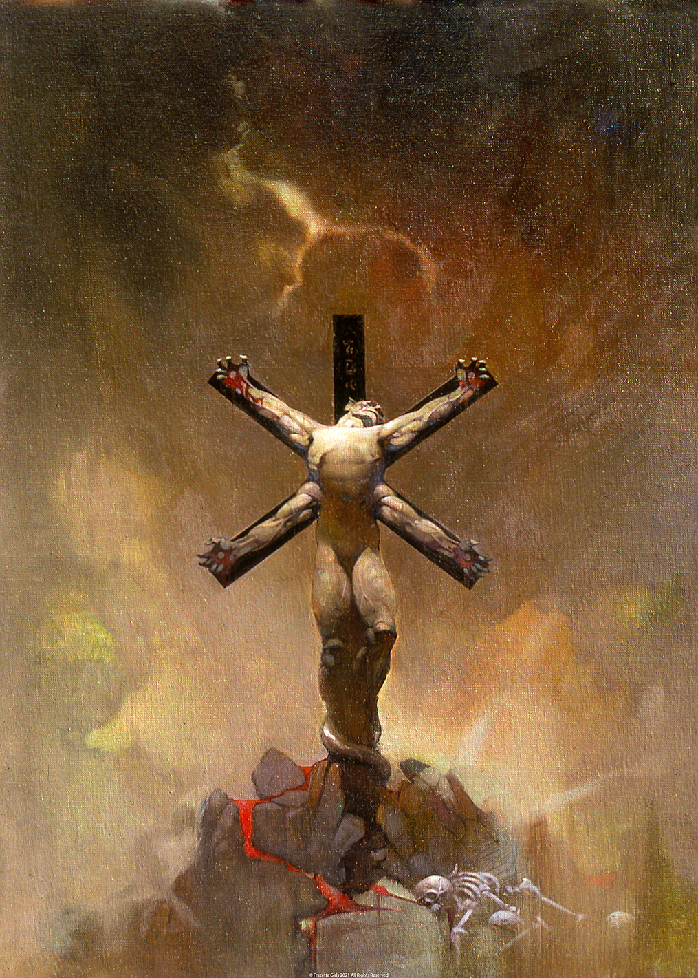 Alien Crucifixion: постер из коллекции Frank Frazetta