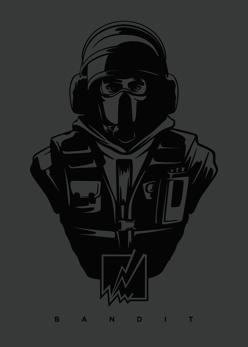Grey Bandit Portrait: постер из коллекции Six Siege
